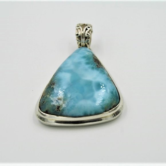 Aleita Jewelry Jewelry - Larimar Gemstone Sterling Silver Pendant